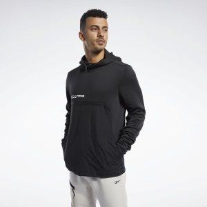 Reebok Speedwick Kapuzenpullover Herren - Schwarz - DE 367-TCX